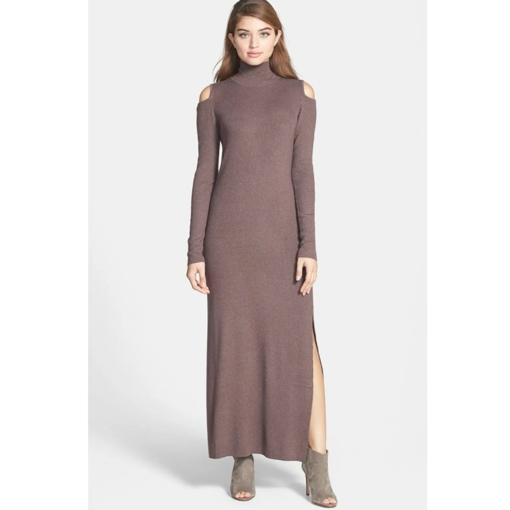 NWT Tommy Bahama Hobart Ribbed Maxi Dress in Mink Heather Size Large Winter Wool